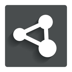 Share sign icon. Link technology symbol.