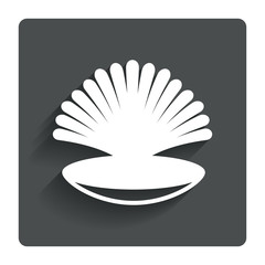 Sea shell sign icon. Conch symbol. Travel icon.