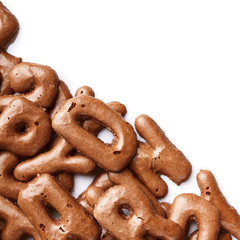 Cookies in the form of the alphabet