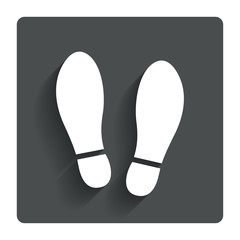 Imprint shoes sign icon. Shoe print symbol