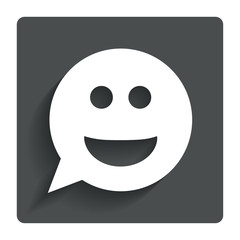 Smile face sign icon. Smiley symbol.