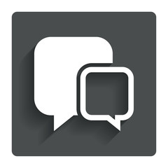 Chat sign icon. Speech bubbles symbol.