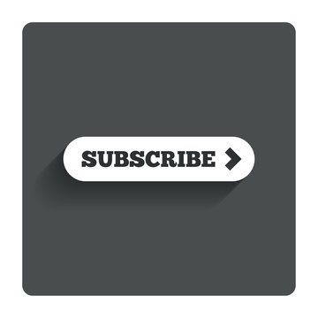 Subscribe with arrow sign icon. Membership symbol