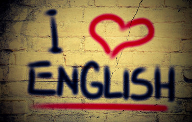 I Love English Concept