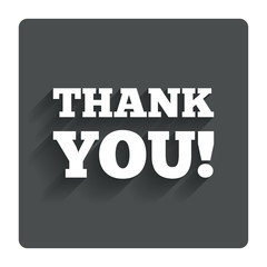 Thank you sign icon. Gratitude symbol.