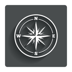 Compass sign icon. Windrose navigation symbol.