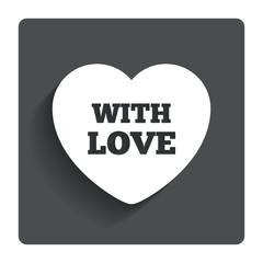 Heart sign icon. With Love symbol.