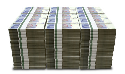 British Pound Sterling Notes Bundles Stack