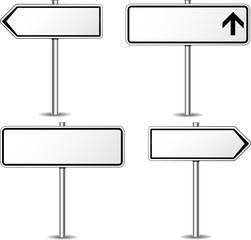 Vector white signpost set © Francois Poirier