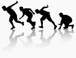 Man running silhouette