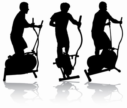 Man on elliptical orbitrek