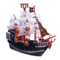 Pirate ship toy for kids - obrazy, fototapety, plakaty
