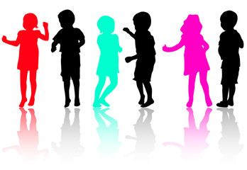 Children silhouettes