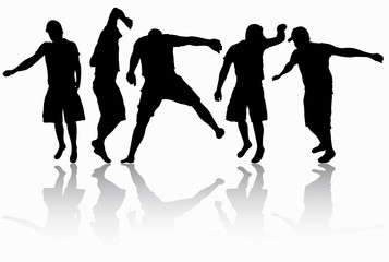 Jumping man silhouette