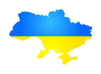Obraz premium Silhouette of Ukraine