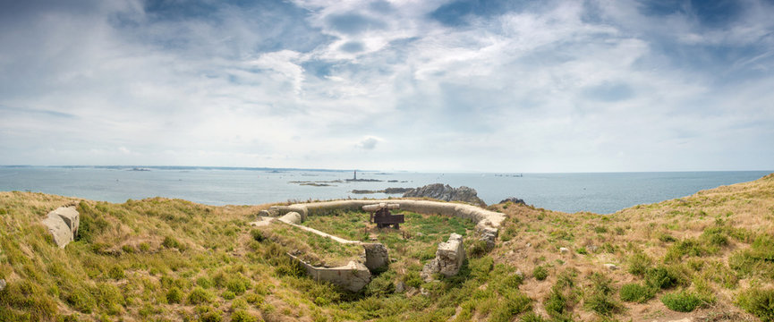 Remains of a German bunker of World War II