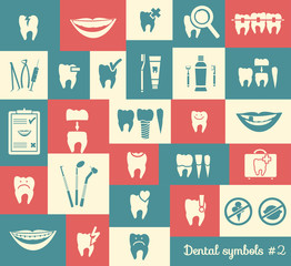 Set of dentistry symbols, part 2