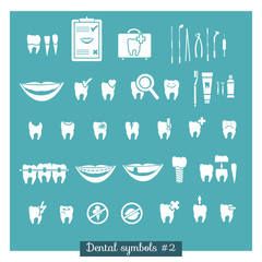 Set of dentistry symbols, part 2