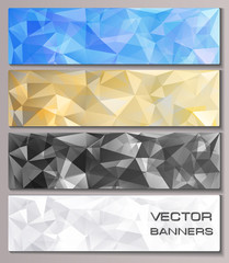 Obraz premium Set of banners with geometric pattern