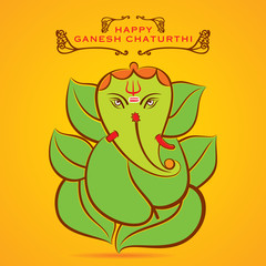 happy ganesh chaturthi festival greeting design