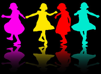 Girls silhouettes