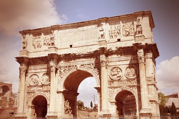 Rome, Italy. Cross processed filtered color tone.