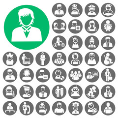 People Icons set. Illustration eps10