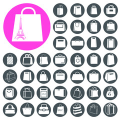Shopping Bag icons set. Illustration eps10