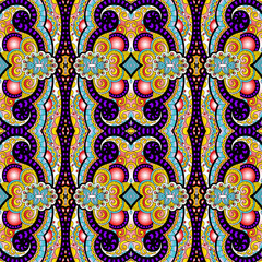 geometry vintage floral seamless pattern