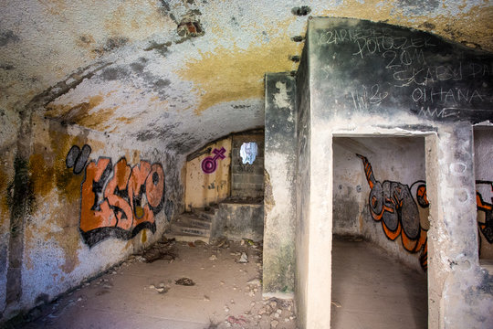 Interior German bunker in Brittany,