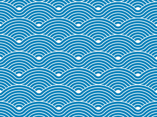 Curvy waves repetitive pattern vector texture background