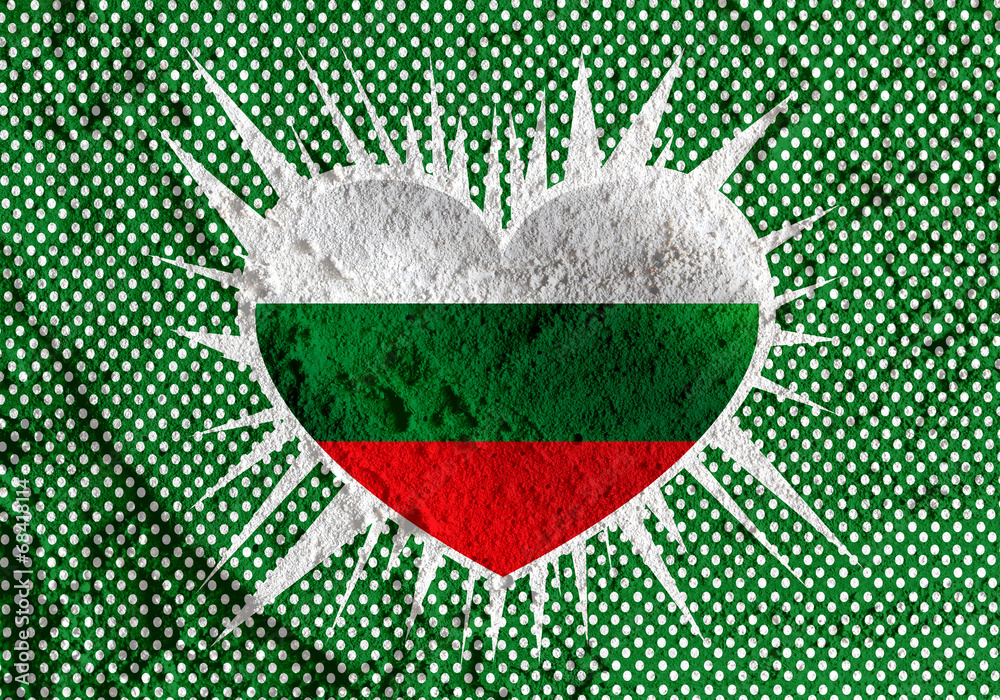 Poster bulgaria flag themes idea design on wall texture background