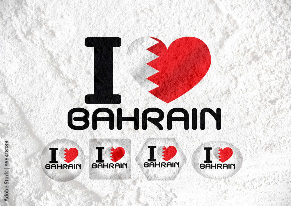 Poster bahrain flag themes idea design on wall texture background