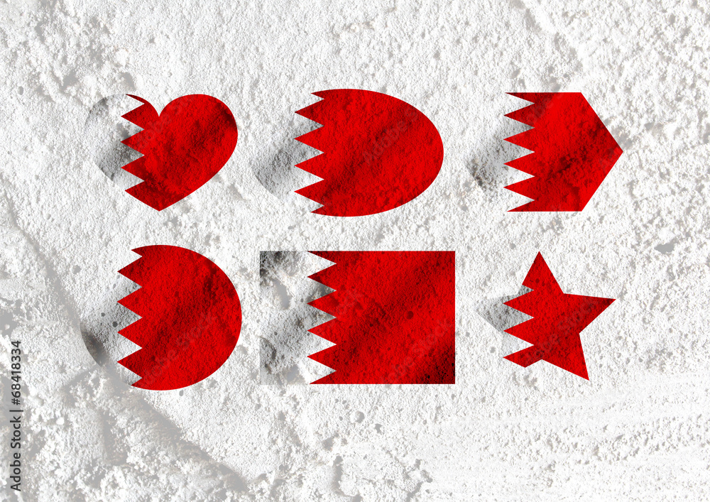 Poster Bahrain flag themes idea design on wall texture background