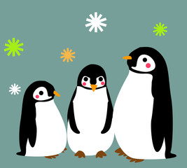 Penguin family