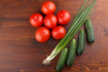 cucumbers and tomatoes