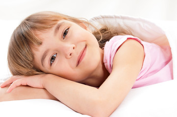 Obraz premium Girl on bed