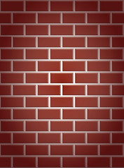 Obraz premium seamless a red brick wall with shading in the corners