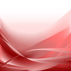 Red waves abstract background