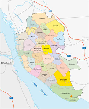 liverpool administrative Karte
