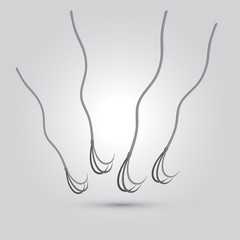 Illustration of ninja weapon, cartoon vector