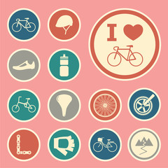 Fototapeta premium bicycle icons