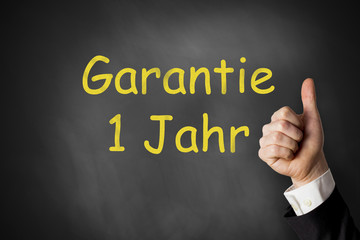 Daumen hoch ein Jahr Garantie