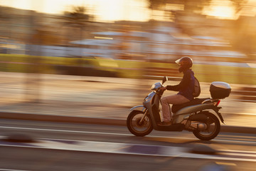 Moped Sonnenuntergang