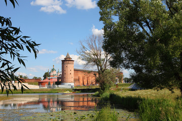 Obraz premium The powerful walls of the Kremlin. Kolomna. Russia