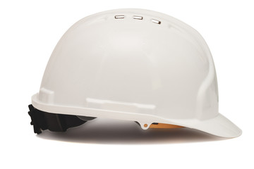 Construction helmet on white background