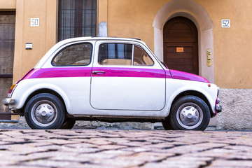 Vintage Italian Car Fiat 500 Urban Scene