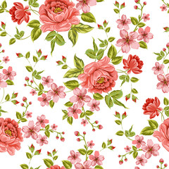 Luxurious color peony pattern.