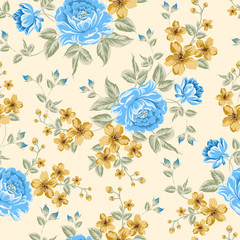 Luxurious color peony pattern.