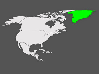 Fototapeta na wymiar Map of worlds. Greenland.